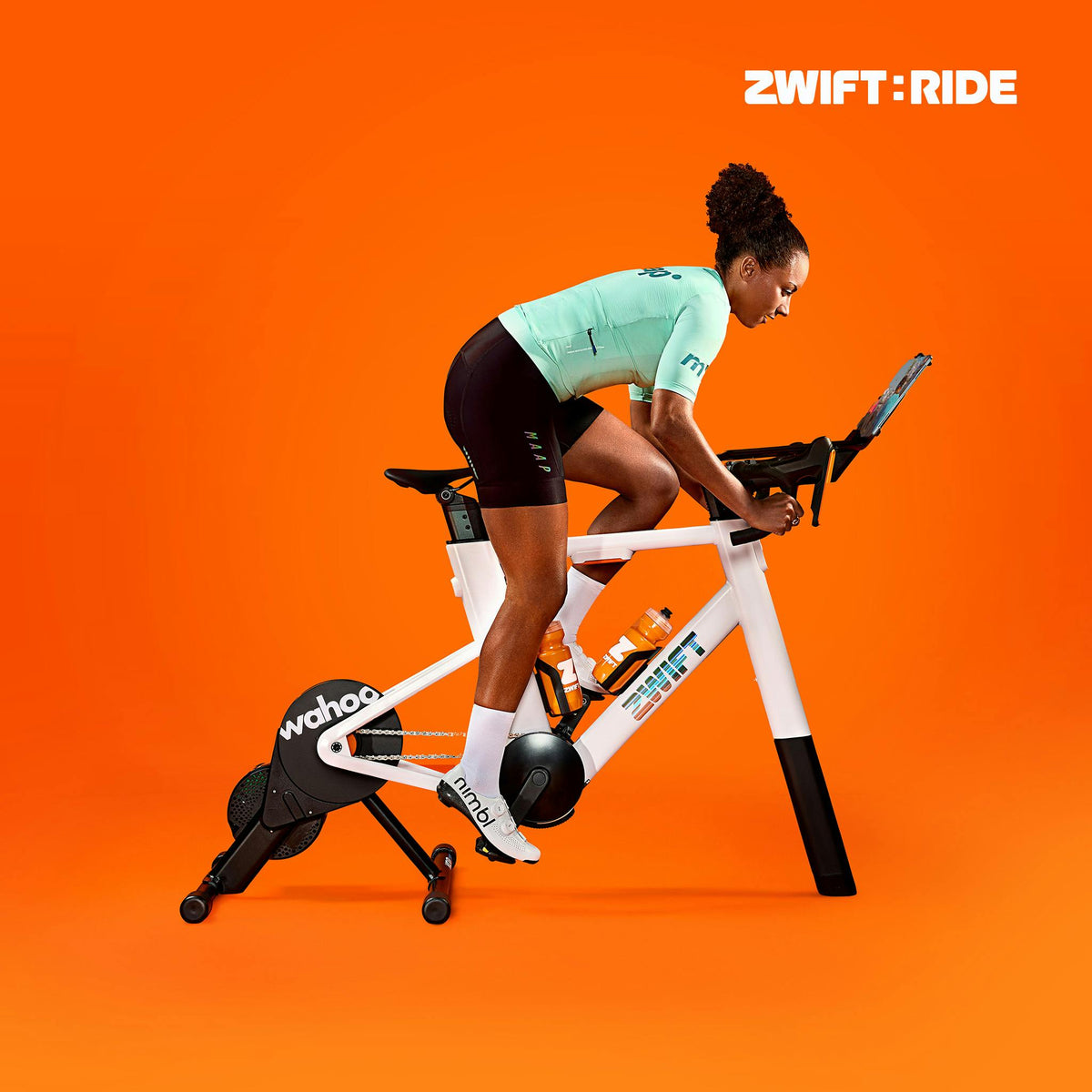 Wahoo Fitness KICKR CORE 2 Indoor Bike Trainer with ZWIFT COG and Click - Orange Gear 3rd Generation